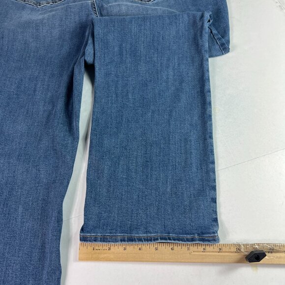 Not Your Daughters Jean Women Plus 41x27* High Rise Straight Blue Denim Tag 20WT - Picture 11 of 16